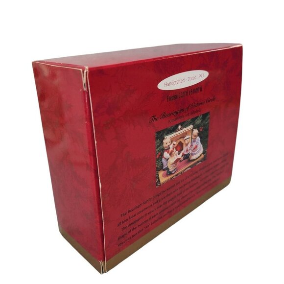 Hallmark 1993‎ Bearinger Flickering Fireplace Working Lit Tabletop Display Vtg - Picture 10 of 11